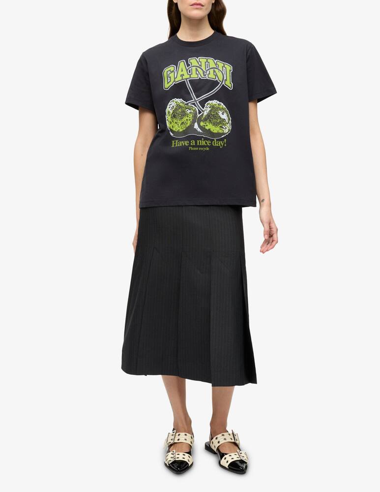 rinascente Ganni T-shirt in cotone Cherry