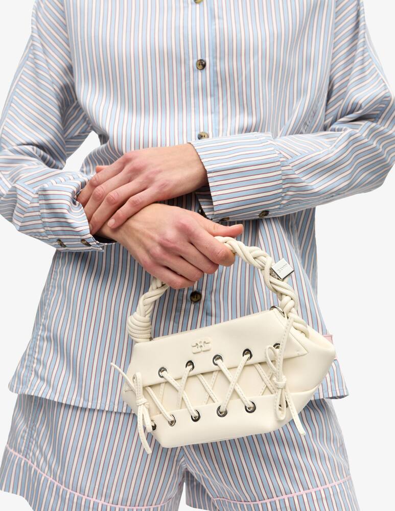 rinascente Ganni Bou mini eyelets lace up bag