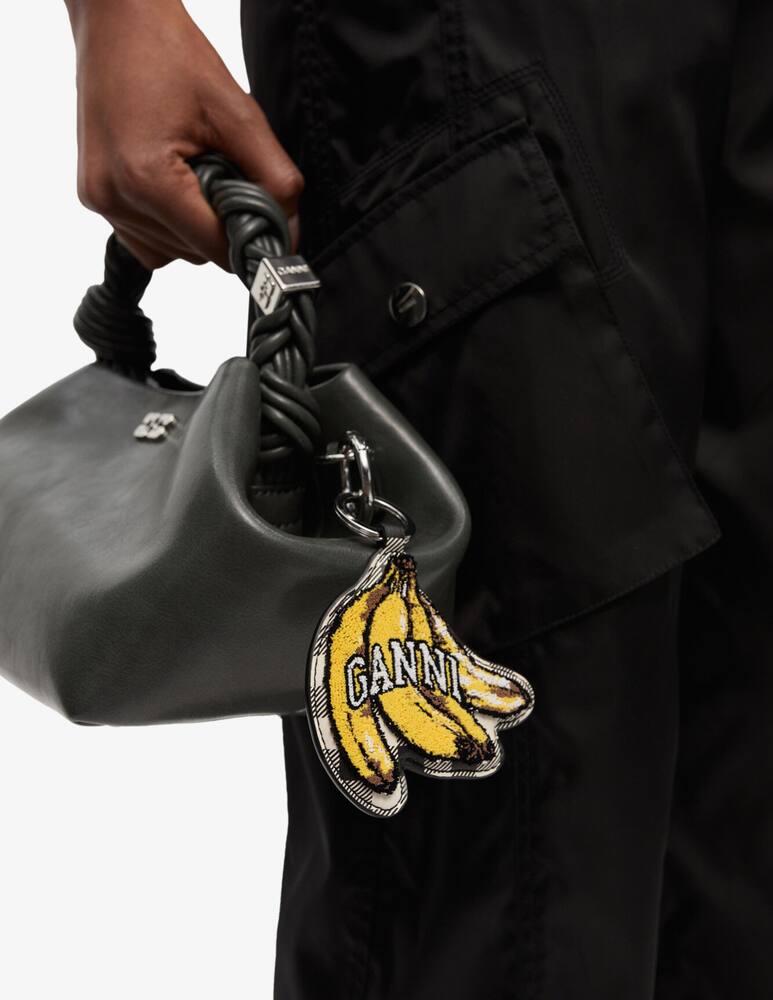 rinascente Ganni Banana velvet keyring