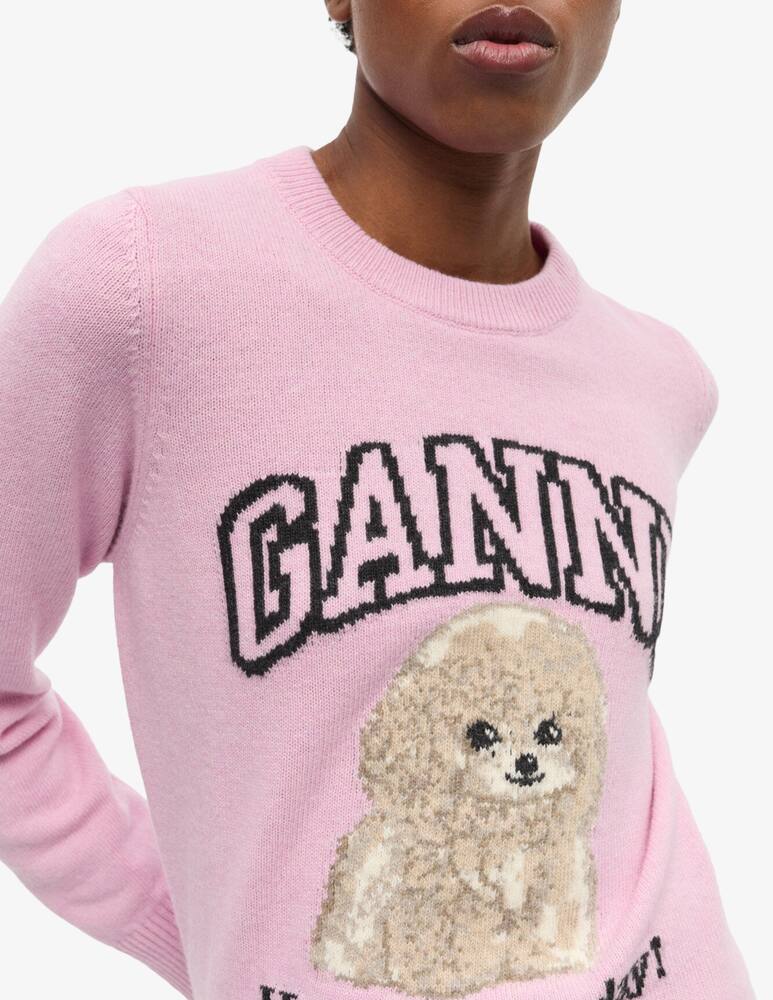 rinascente Ganni Poodle crewneck jumper