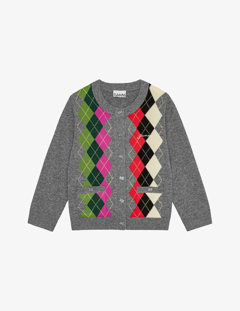 Ganni Argyle wool mix cardigan - picture 5 Ganni Argyle wool mix cardigan - picture 5