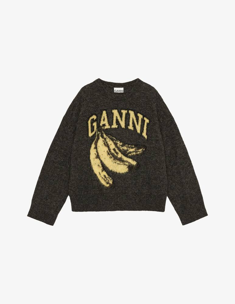 rinascente Ganni Banana alpaca jumper
