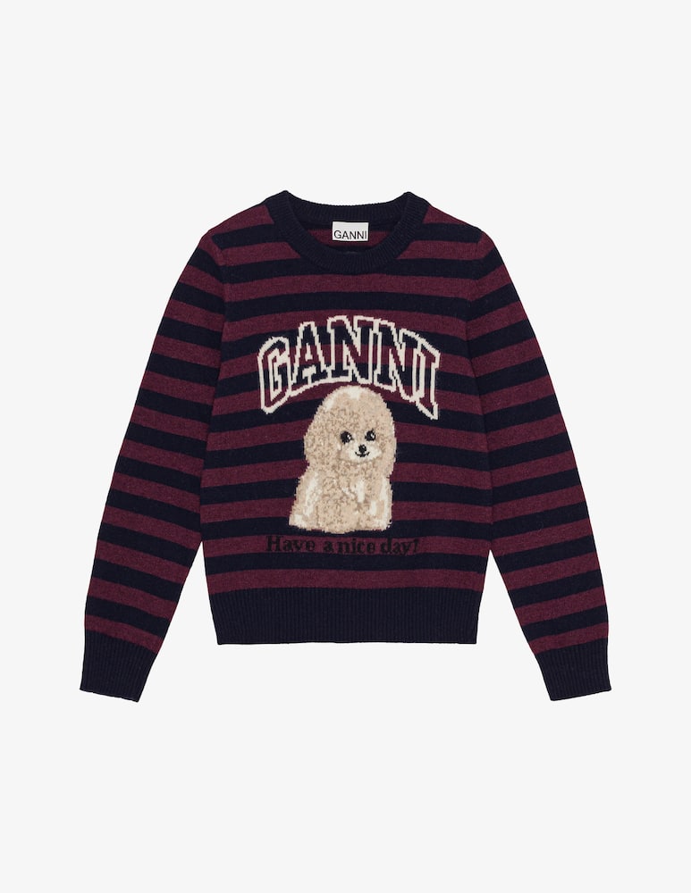 rinascente Ganni Maglione gircollo in misto lana