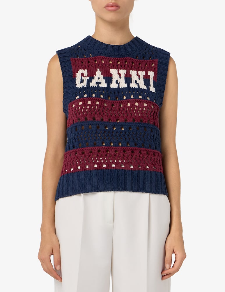 Ganni Striped cotton vest - picture 1 Ganni Striped cotton vest - picture 1