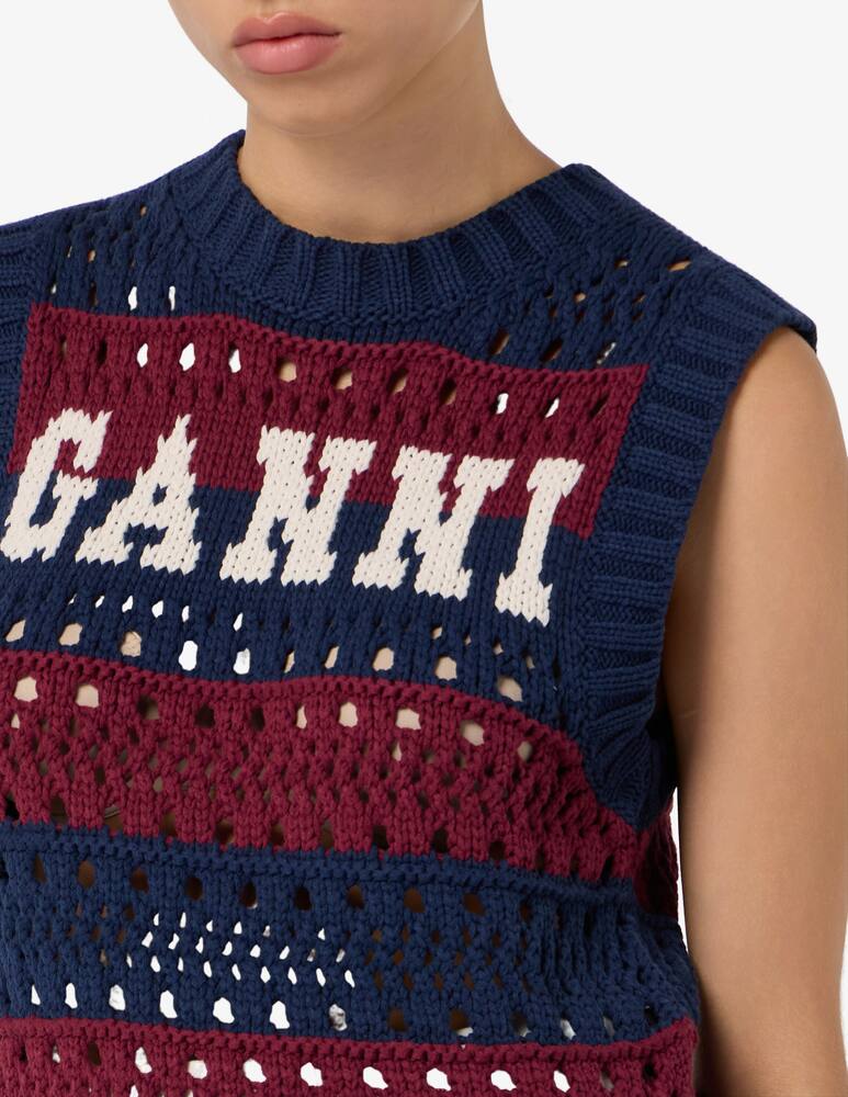 rinascente Ganni Striped cotton vest