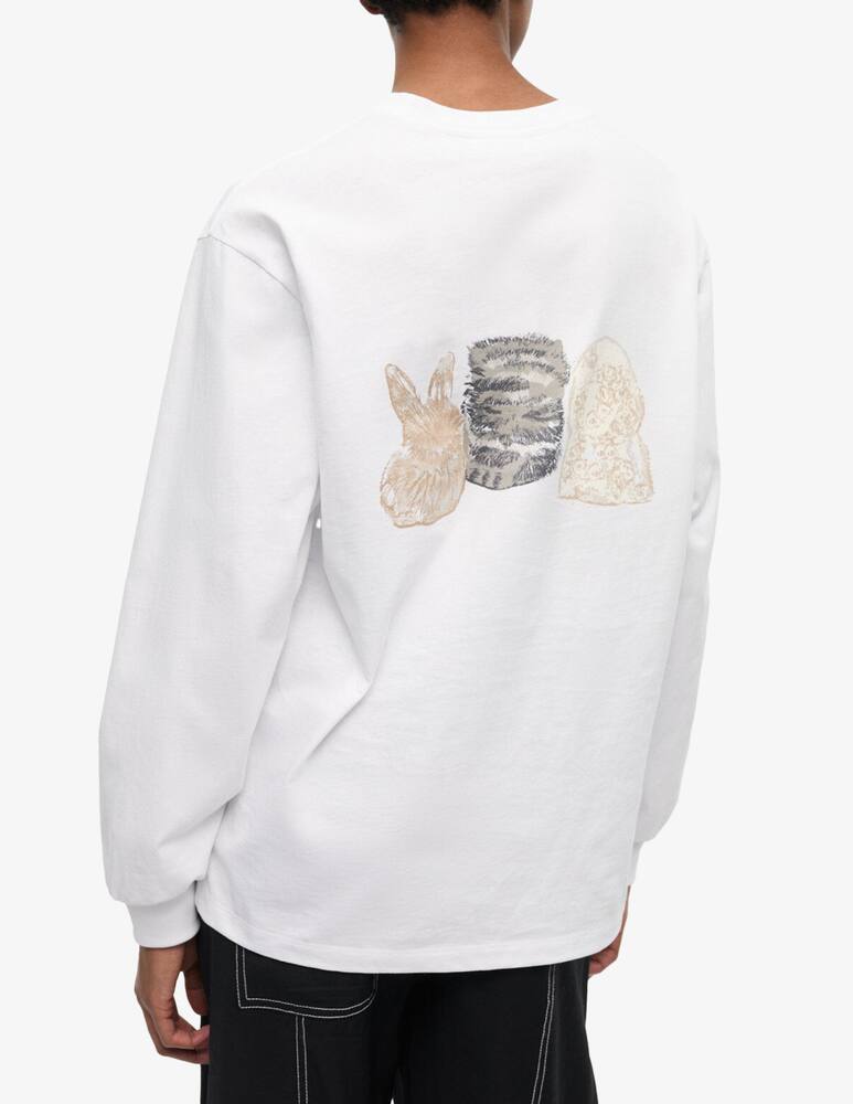 rinascente Ganni Maglia a maniche lunghe con logo