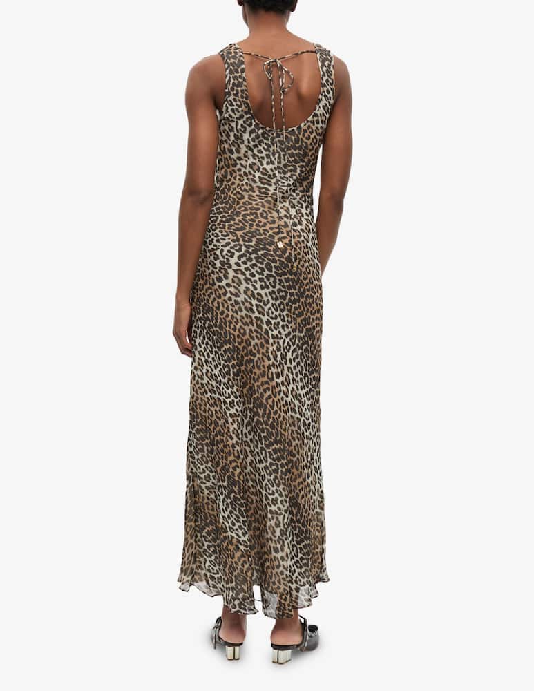 rinascente Ganni Abito lungo leopardato