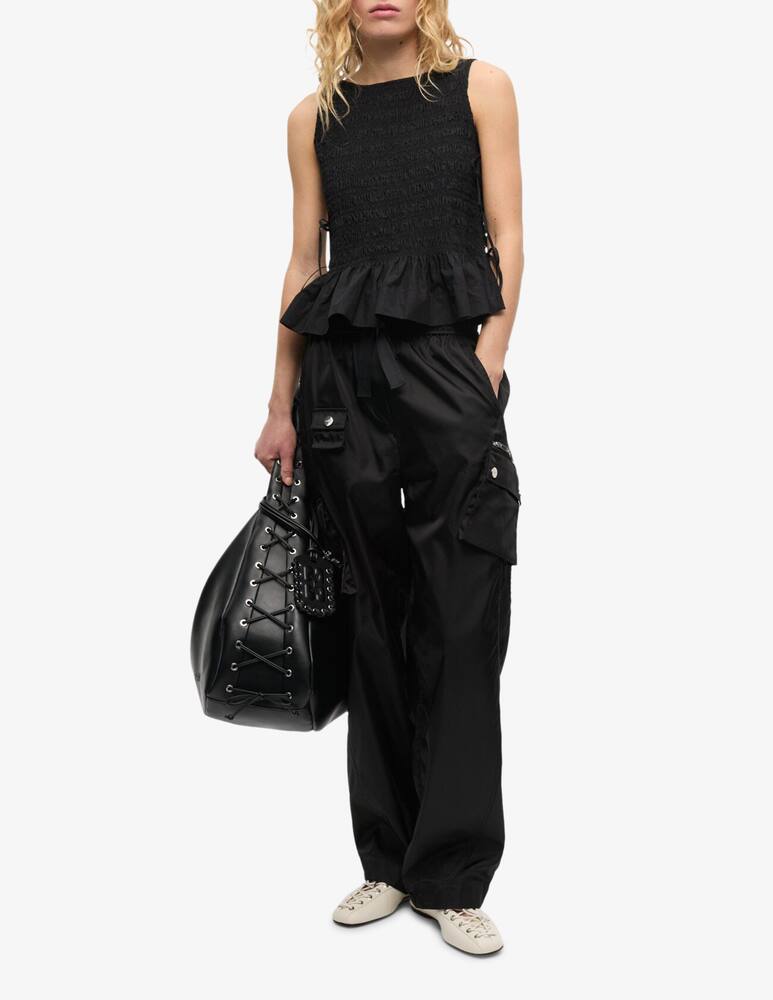 rinascente Ganni Cotton poplin smock top