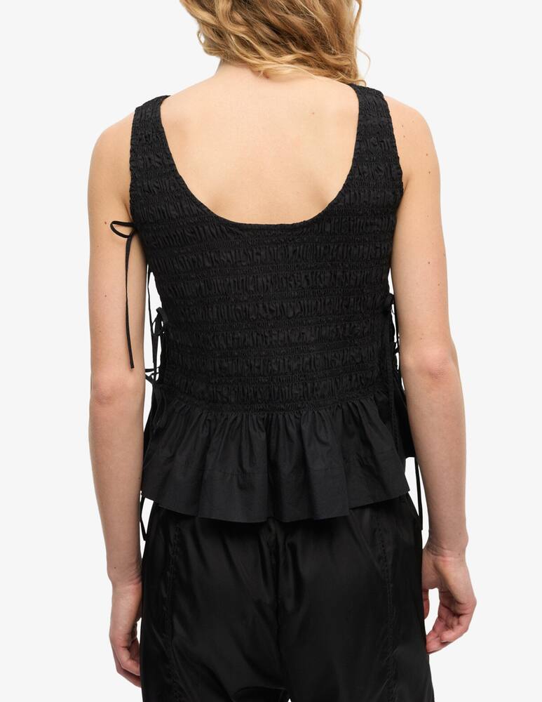 rinascente Ganni Cotton poplin smock top