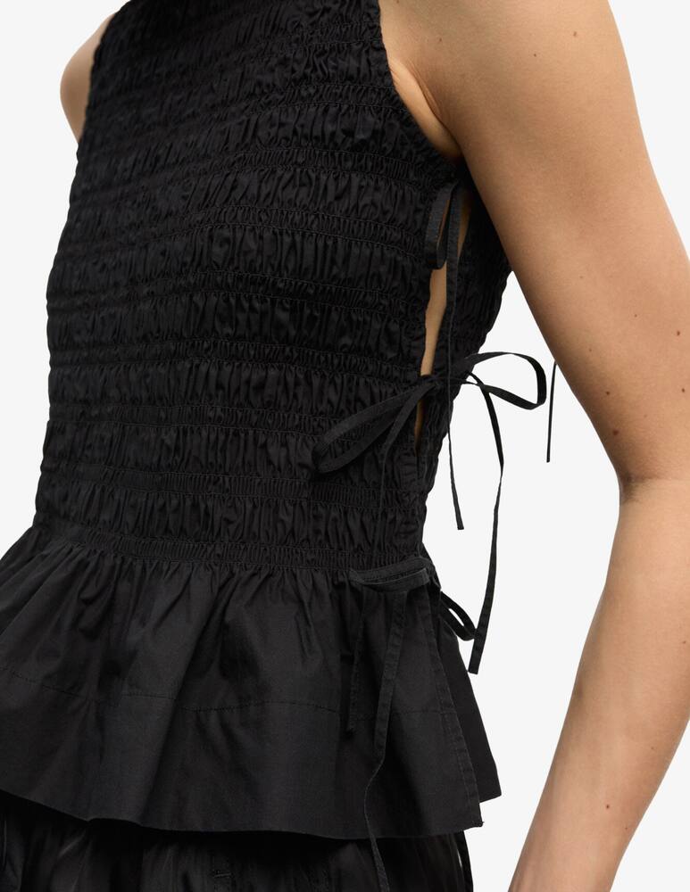 rinascente Ganni Cotton poplin smock top