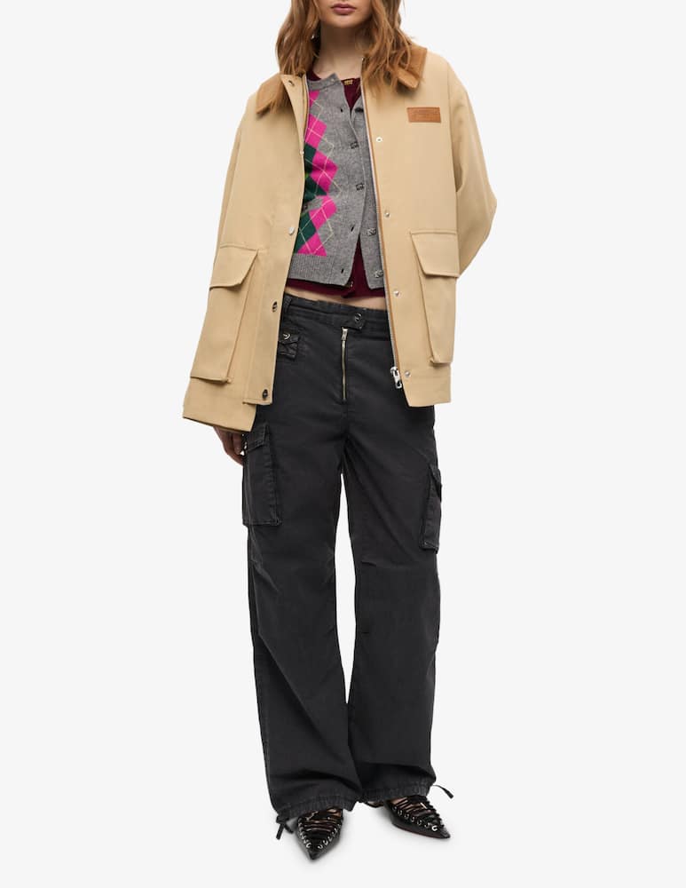 rinascente Ganni Heavy twill midi jacket