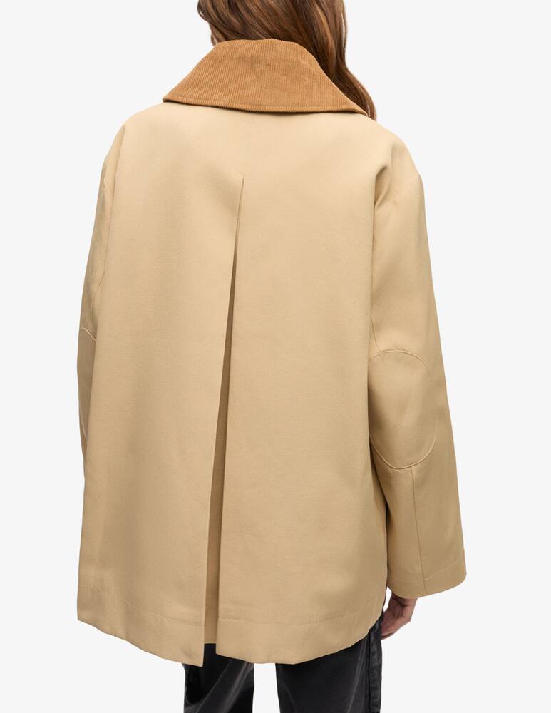 rinascente Ganni Heavy twill midi jacket