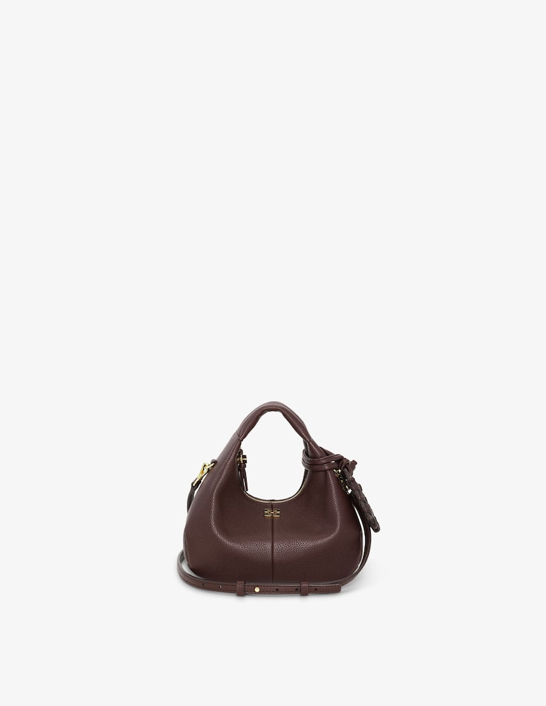 rinascente Ganni Borsa hobo mini grained