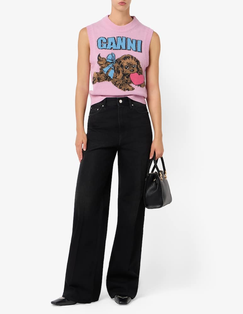 rinascente Ganni Gilet in misto lana Puppy Love