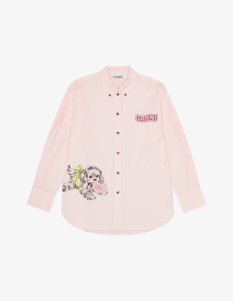 rinascente Ganni Camicia oversize a righe