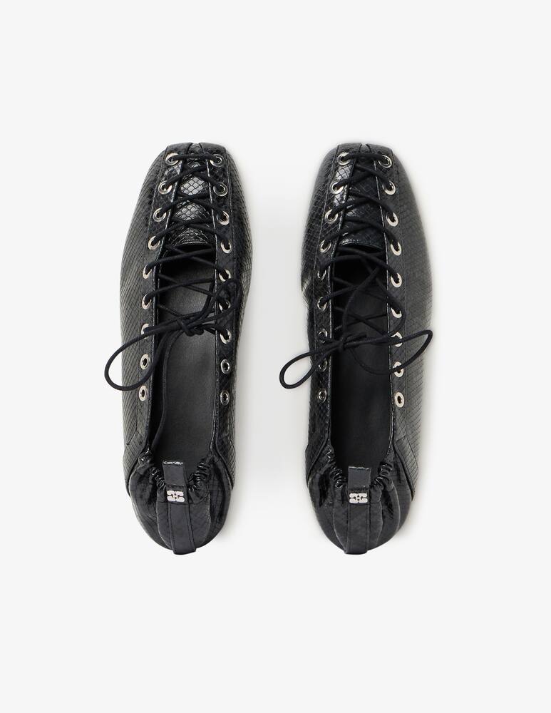 rinascente Ganni Eyelet ballerina flats