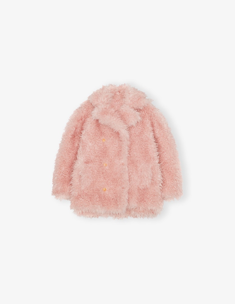 rinascente Ganni Cappotto midi in simil pelliccia