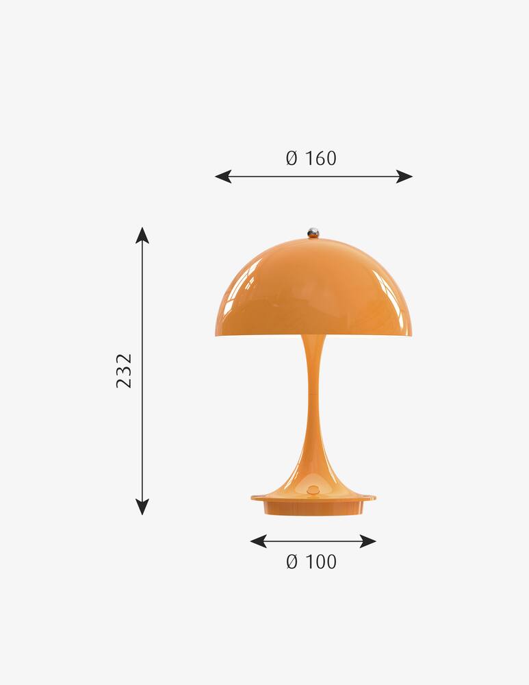 rinascente Louis Poulsen Panthella Portable Metal Lampada da Tavolo  