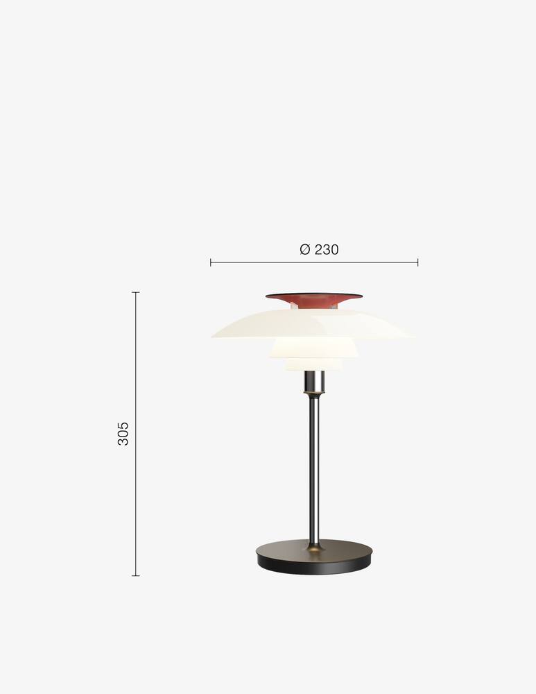 rinascente Louis Poulsen PH 80 Portable Lamp Opal White/High Lustre Chrome Plated