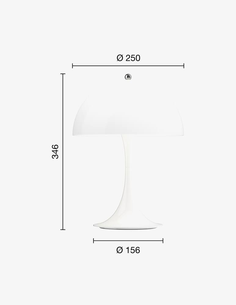 rinascente Louis Poulsen Panthella 250 Portable Lamp Opal White
