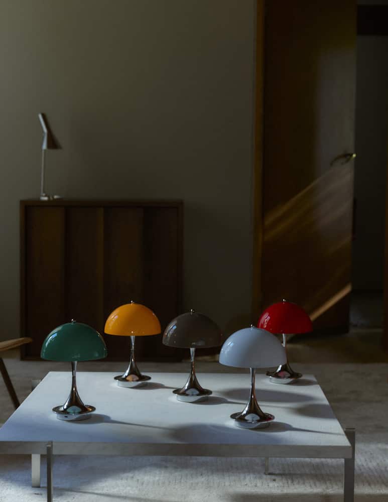 rinascente Louis Poulsen Panthella 250 Lampada Portatile Chrome Opal Blue Grey