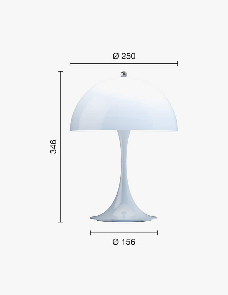 rinascente Louis Poulsen Panthella 250 Lampada Portatile Opal Pale Blue