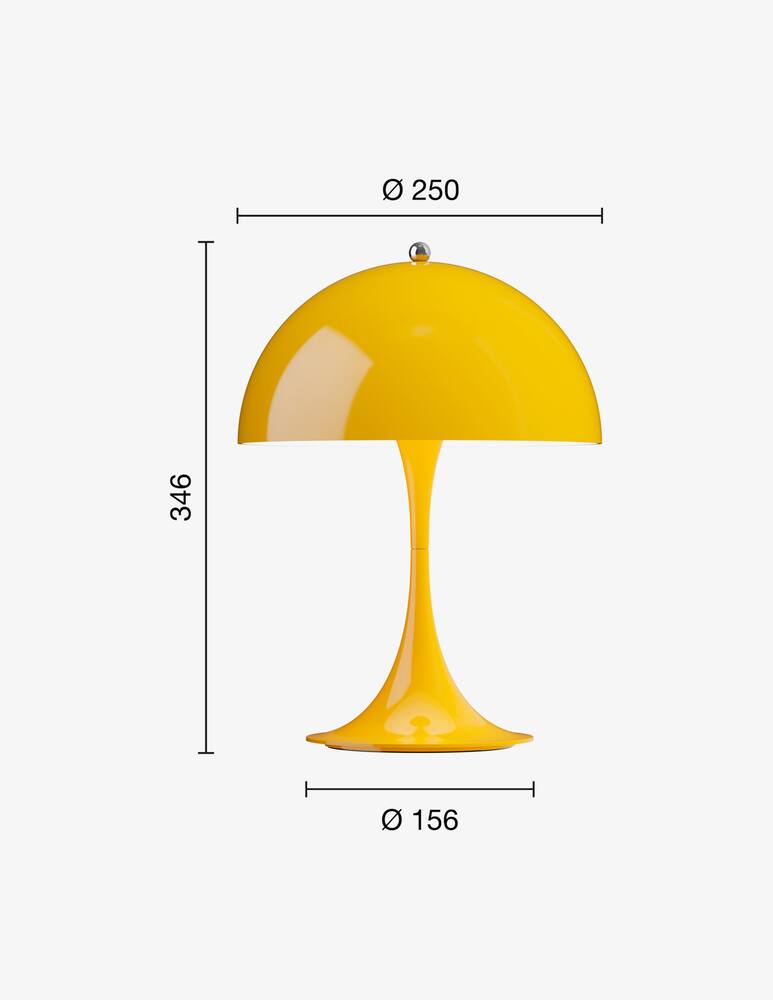 rinascente Louis Poulsen Panthella 250 Portable Lamp Opaque Yellow