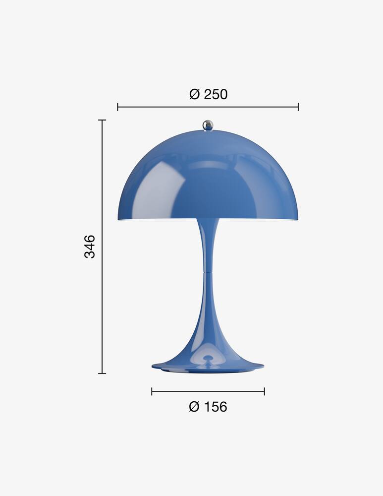 rinascente Louis Poulsen Panthella 250 Portable Lamp Opaque Indigo Blue