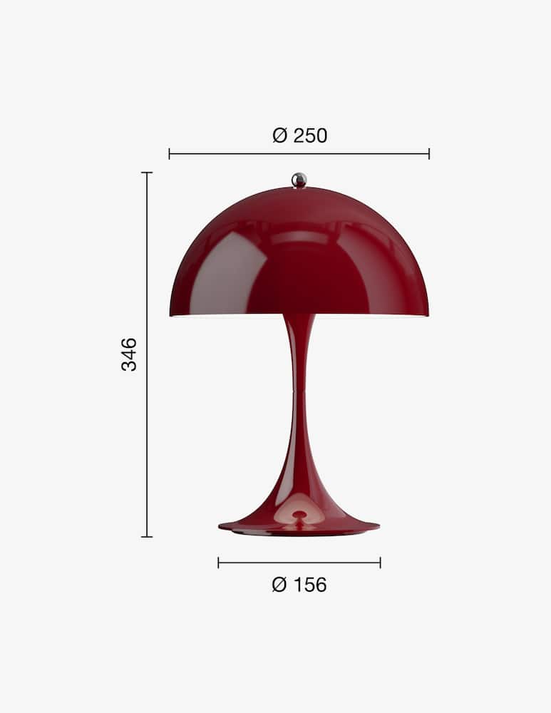 rinascente Louis Poulsen Panthella 250 Lampada Portatile Opaque Burgundy