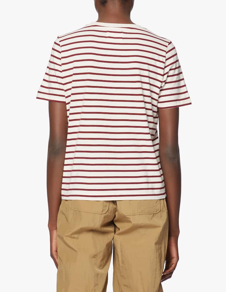 rinascente Wood Wood T-shirt in cotone a righe Mia