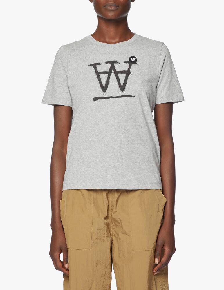 rinascente Wood Wood Cotton t-shirt Mia with logo