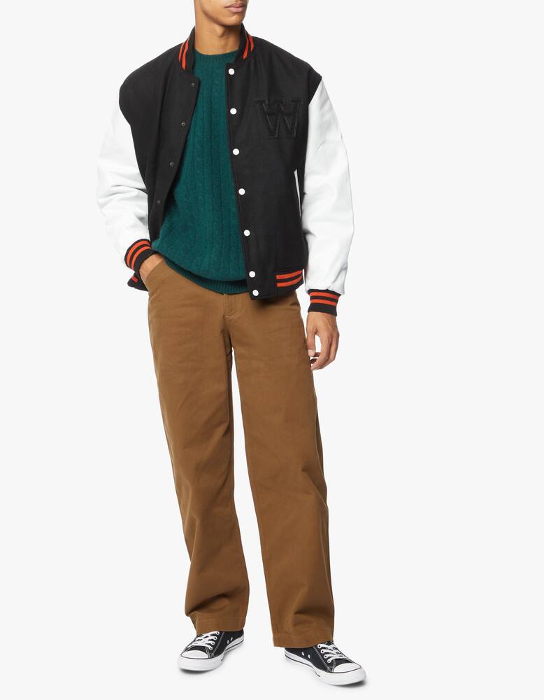 rinascente Wood Wood Maglia girocollo con motivo a treccia