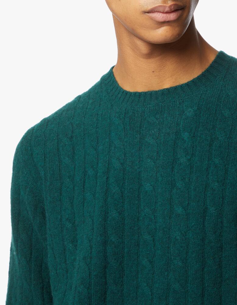 rinascente Wood Wood Maglia girocollo con motivo a treccia