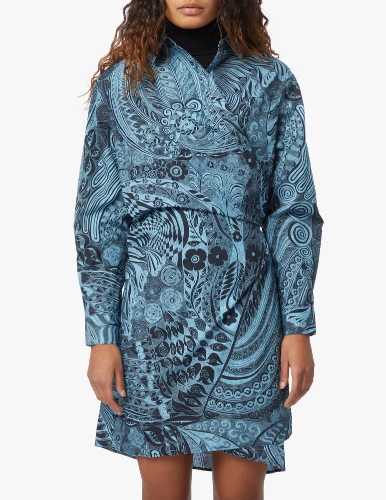 rinascente Wood Wood Vestito midi in cotone - azzurro