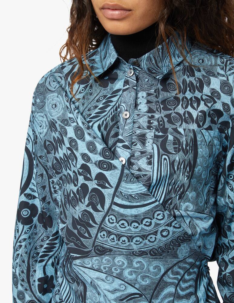 rinascente Wood Wood Camicia in cotone - azzurro