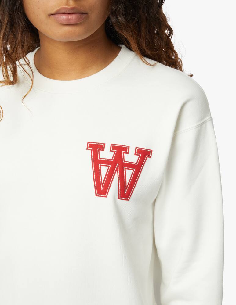 rinascente Wood Wood Cotton sweatshirt with logo - white