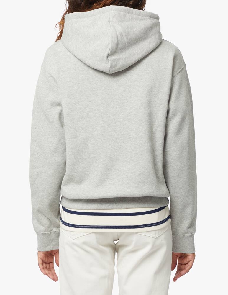 rinascente Wood Wood Felpa con cappuccio in cotone con logo - grigio