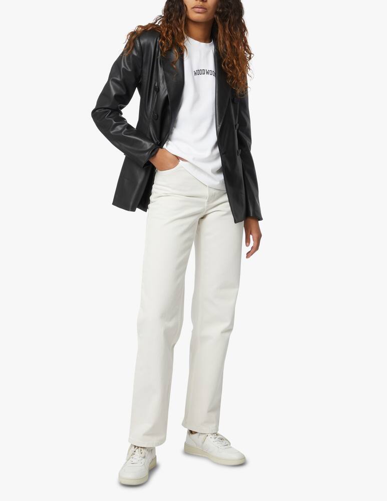 rinascente Wood Wood Cotton short sleeves t-shirt with logo - white