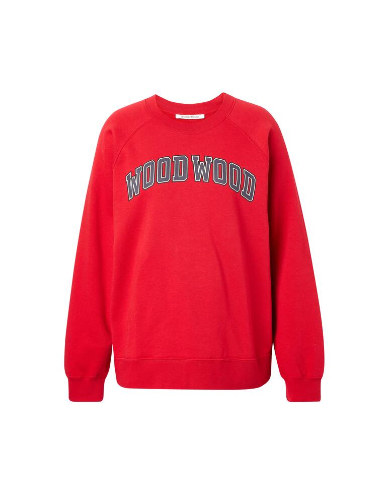 rinascente Wood Wood Cotton sweatshirt with logo - red