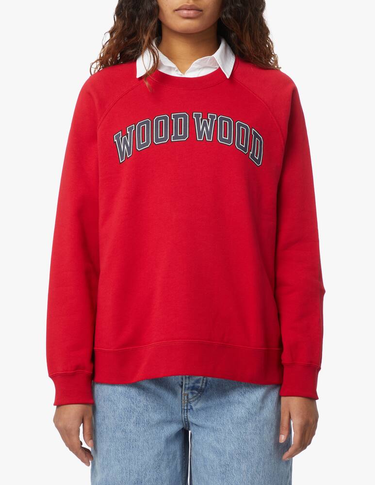 rinascente Wood Wood Cotton sweatshirt with logo - red