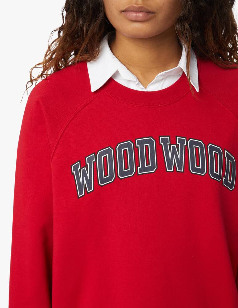 rinascente Wood Wood Cotton sweatshirt with logo - red
