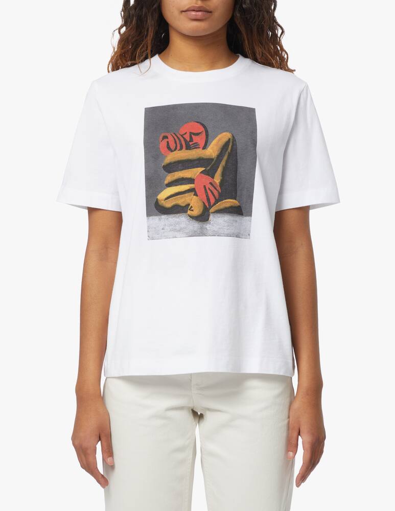 rinascente Wood Wood Cotton short sleeves t-shirt with logo - white