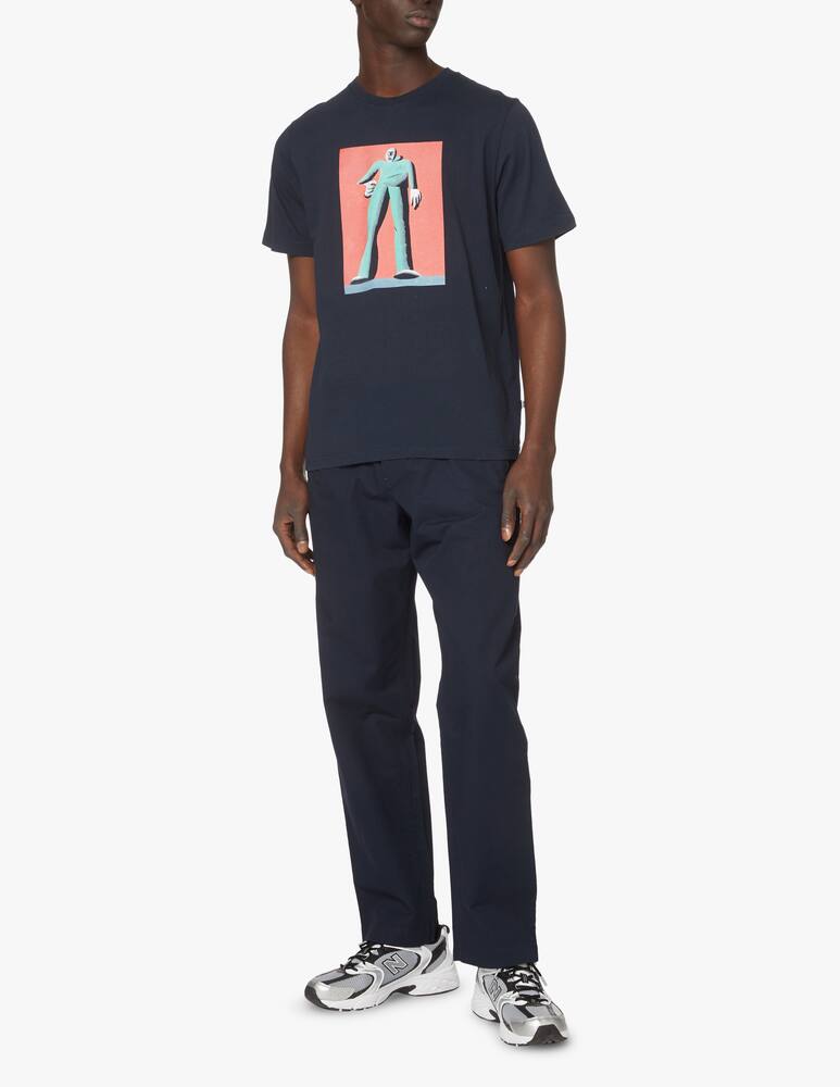 Wood Wood T-shirt j marshall sami jm - blue - picture 2 Wood Wood T-shirt j marshall sami jm - blue - picture 2