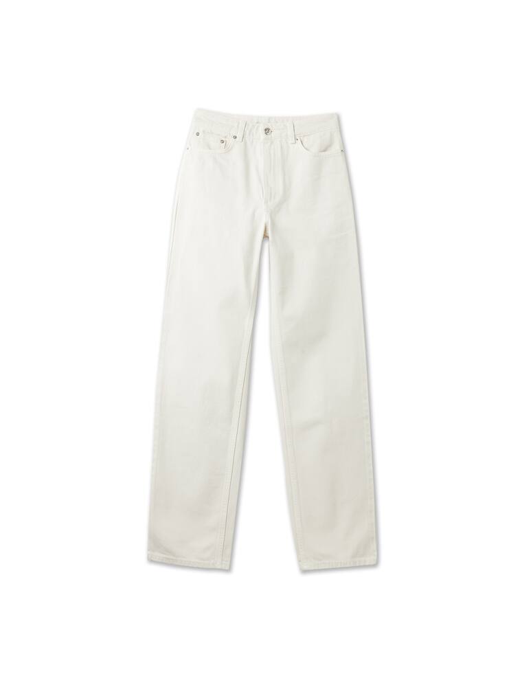 rinascente Wood Wood Jeans straight a vita alta - bianco