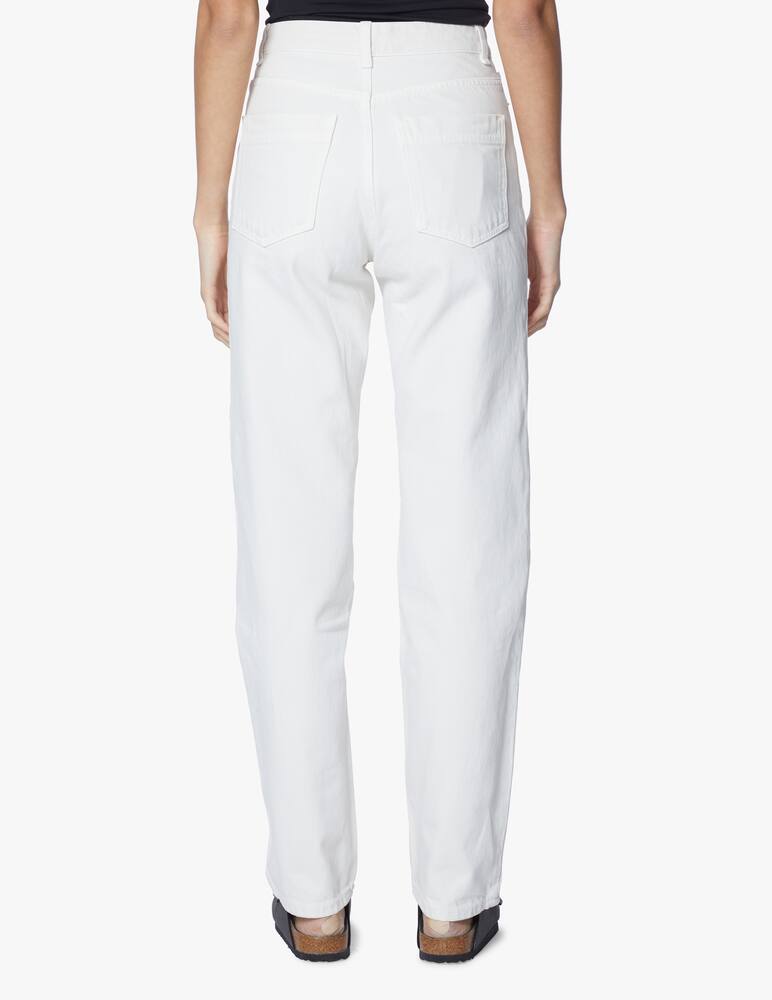 rinascente Wood Wood Jeans straight a vita alta - bianco