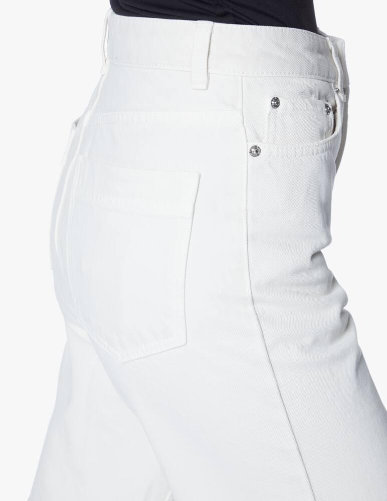 rinascente Wood Wood Jeans straight a vita alta - bianco