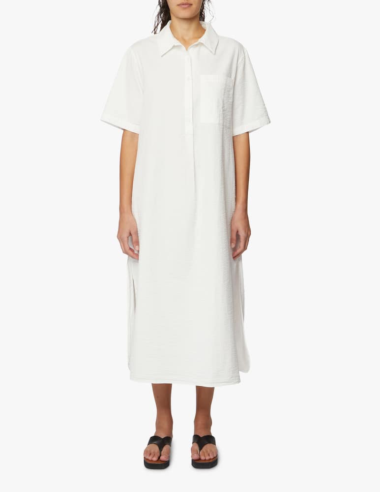 rinascente Wood Wood Seersucker cotton maxi dress - white
