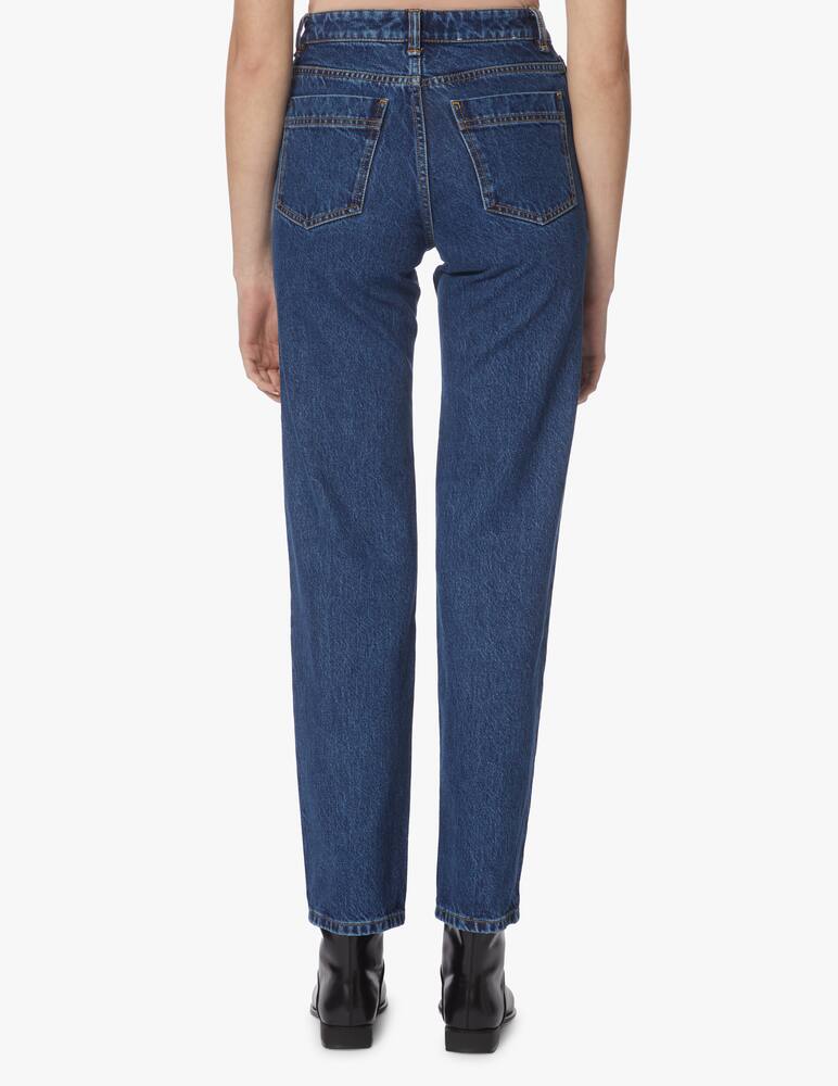 rinascente Wood Wood High rise straight leg jeans - blue