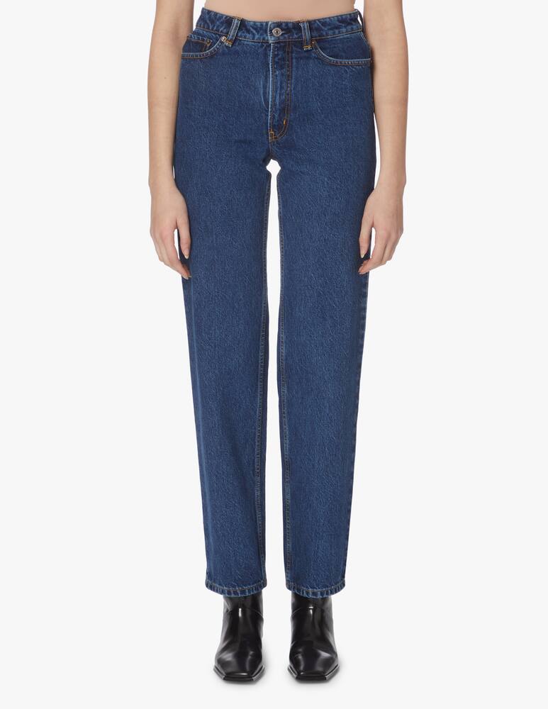 rinascente Wood Wood High rise straight leg jeans - blue