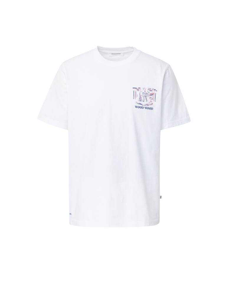 rinascente Wood Wood T-shirt graphic chest jerkurb - white